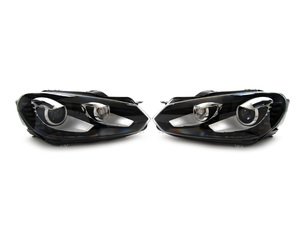 ES#2738713 - 1ZS009902771KT -  European Xenon Headlight Set  - Bi-Xenon dynamic (curve lighting) headlights featuring LED DRL's - Hella - Volkswagen