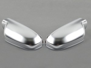 ES#2707950 - 8F0857527C3Q7KT - Aluminum Mirror Cap Set - Includes the aluminum look mirror caps for the left and right side - Genuine Volkswagen Audi - Audi