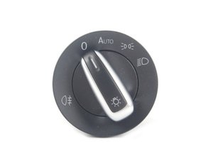 ES#3494145 - 3C8941431XSHKT - Automatic European Headlight Switch - Brushed Trim - Controls headlights, parking lights, and rear fog lights - Genuine European Volkswagen Audi - Volkswagen