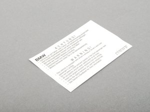 ES#184842 - 71212122334 - STICKER - Genuine BMW - BMW