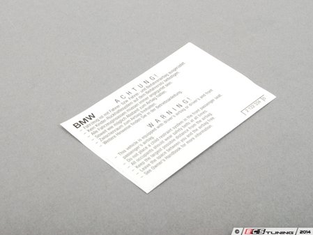 ES#184842 - 71212122334 - STICKER - Genuine BMW - BMW