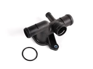 ES#1831886 - 06A121132AP - Coolant Flange -  - Located on the driver side of the cylinder head, this pipe houses the coolant tempature sensor - Meyle - Audi Volkswagen