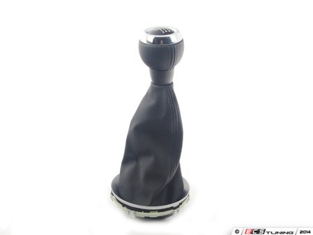 ES#47110 - 25112753783 - Shift Knob W/ Boot - Silver - Leather shift knob with boot - Genuine MINI - MINI
