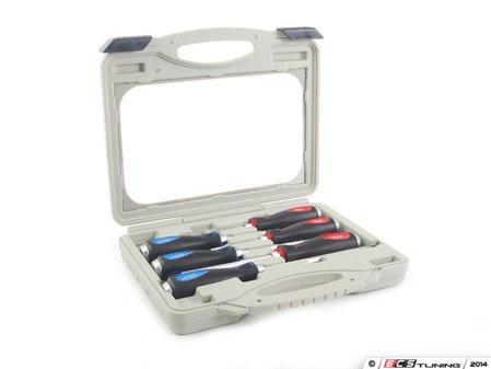 ES#2225921 - DRA739I - Go-Through Screwdriver Kit - 6 Pieces - (NO LONGER AVAILABLE) - Nickel chromoly steel screwdrivers with Ergo-Soft grip handle - Schwaben - 