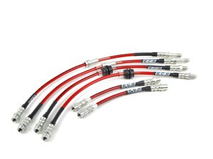 ES#257778 - E3634-2 - Exact-Fit Stainless Steel Brake Lines - Complete Kit - DOT-compliant kit to improve pedal feel in your vehicle. - ECS - BMW