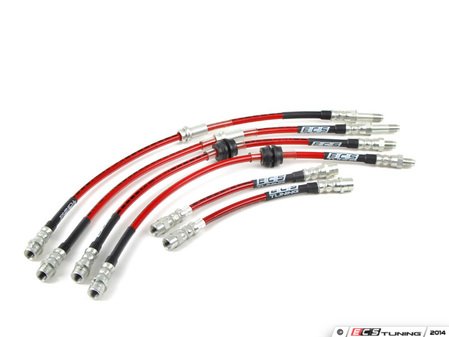ES#257778 - E3634-2 - Exact-Fit Stainless Steel Brake Lines - Complete Kit - DOT-compliant kit to improve pedal feel in your vehicle. - ECS - BMW