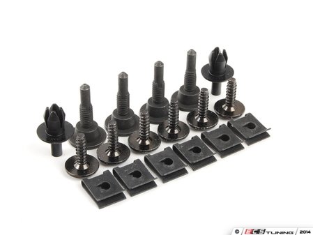 ES#2681413 - 1J6807421L - R32 Rear Bumper Installation Kit - Hardware used to attach rear bumper cover - Assembled By ECS - Volkswagen