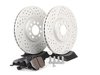 ES#2594083 - 8L0337PRFXS - Performance Front Brake Service Kit (312x25) - Featuring ECS GEOMET Drilled & Slotted rotors and Hawk HPS pads - Assembled By ECS - 