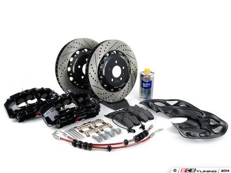 ES#2681770 - 8T0615108KT -  Front Big Brake Kit - Stage 3 - 2-Piece Rotors (365x34) - Featuring RS5 8-piston calipers, ECS stainless steel lines & Hawk HPS pads - ECS - Audi