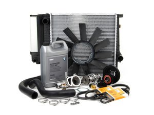 ES#2724002 - ECSE36M42CM9KT - Cooling System Refresh Kit - Level 3 - The ultimate cooling refresh kit - includes aluminum thermostat housing, radiator and crank fan to alleviate all failure-prone cooling components - Assembled By ECS - BMW