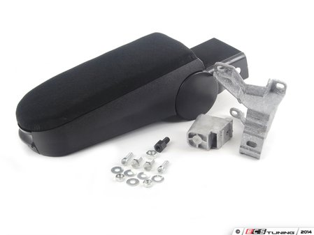 ES#2207782 - 3592CONN10469 - Center Armrest Kit - Black Velour - Complete armrest assembly to replace your worn out or broken lid or base. - ECS - Volkswagen