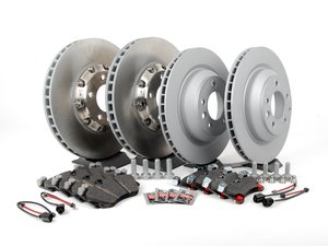 ES#2602380 - 95535140161OEKT1 - Front & Rear Brake Service Kit - Featuring genuine Porsche and Brembo rotors, and Textar brake pads - Assembled By ECS - Porsche