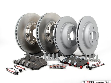 ES#2602380 - 95535140161OEKT1 - Front & Rear Brake Service Kit - Featuring genuine Porsche and Brembo rotors, and Textar brake pads - Assembled By ECS - Porsche