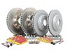 ES#2602383 - 95535140161PEKT1 - Front & Rear Brake Service Kit - Featuring genuine Porsche and Zimmerman Z-coated rotors, and EBC YellowStuff brake pads - Assembled By ECS - Porsche