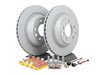 ES#2602370 - 95535240300RPKT - Rear Brake Service Kit - Featuring Zimmerman Z-Coated rotors and EBC YellowStuff brake pads - Assembled By ECS - Porsche