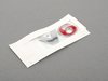 ES#3431 - 1J0853675AAGQF - "V6" Emblem - (NO LONGER AVAILABLE) - Chrome / Red stick on emblem - Genuine Volkswagen Audi - 