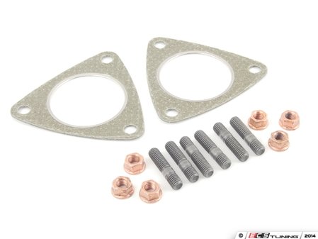 ES#2576236 - 4F0253115AKT1 - Downpipe Hardware Kit - Contains all of the hardware you need to install new downpipes on your Audi - Assembled By ECS - Audi
