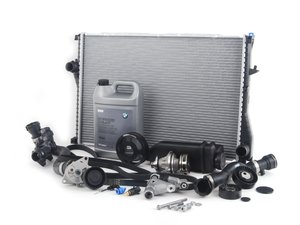 ES#2739217 - ECSE391153 - ECS Cooling Maintenance Kit - Level 3 - The ultimate cooling refresh kit - with aftermarket components, featuring an ECS Aluminum Pulley and a GEBA water pump - Assembled By ECS - BMW