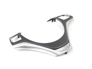 ES#2596072 - 32306853142 - Steering Wheel Trim Cover - Black/Chrome Pearl Gloss - Cover surrounding the airbag and control switches. - Genuine BMW - BMW
