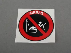 Passenger side air bag label