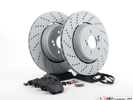 ES#2730751 - 34112282805KT6 -  performance Rear Brake Service Kit - Featuring Zimmermann rotors and Hawk HPS performance pads - Assembled By ECS - BMW