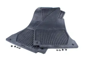 E39 Front All Weather Rubber Floor Mat Set - Black