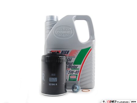 ES#4014 - MK44C3KKTWLDP -  Oil Service Kit - Includes standard Mann oil filter and Pentosin 5w-40 oil - Assembled By ECS - Volkswagen