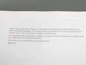 ES#13053 - 01410158610 - Owner's Handbook - Navi Professional - Genuine BMW - BMW