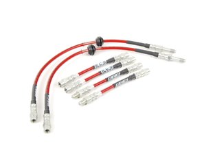 ES#1228 - CORVR6BLK - Exact-Fit Stainless Steel Brake Lines - Complete Kit - DOT-compliant kit to improve pedal feel in your vehicle. - ECS - Volkswagen