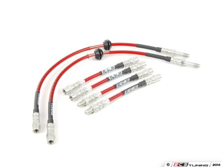 ES#1228 - CORVR6BLK - Exact-Fit Stainless Steel Brake Lines - Complete Kit - DOT-compliant kit to improve pedal feel in your vehicle. - ECS - Volkswagen