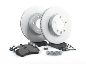 ES#2602242 - 95535140141FOKT - Front Brake Service Kit - Featuring Zimmermann rotors and Bosch QuietCast brake pads - Assembled By ECS - Porsche