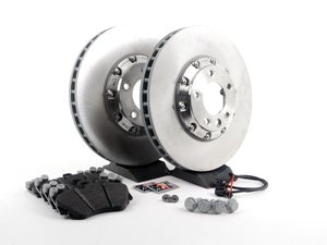 ES#2602319 - 95535140161FOKT - Front Brake Service Kit - Featuring genuine Porsche rotors and Textar brake pads - Assembled By ECS - Porsche