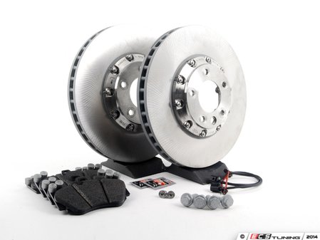 ES#2602319 - 95535140161FOKT - Front Brake Service Kit - Featuring genuine Porsche rotors and Textar brake pads - Assembled By ECS - Porsche