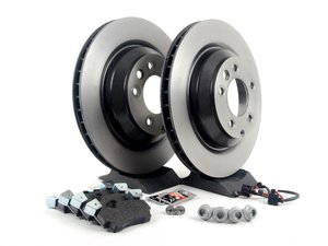 ES#2602338 - 95535240151ROKT - Rear Brake Service Kit - Featuring Brembo rotors and Textar brake pads - Assembled By ECS - Porsche