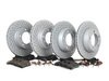 ES#2594683 - 98735140101PERKT - Performance Front & Rear Brake Service Kit - Featuring Zimmerman Z-Coated rotors and Hawk HPS brake pads - Assembled By ECS - Porsche
