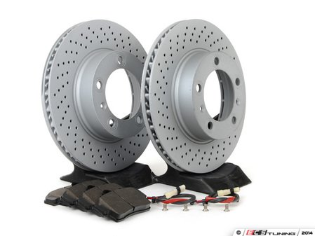 ES#2594686 - 98735140101FPKT - Performance Front Brake Service Kit - Featuring Zimmerman Z-Coated rotors and Hawk HPS brake pads - Assembled By ECS - Porsche