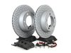 ES#2594684 - 98735140101RPKT - Performance Rear Brake Service Kit - Featuring Zimmerman Z-Coated rotors and Hawk HPS brake pads - Assembled By ECS - Porsche