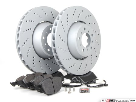 ES#2730750 - 34112282805KT5 - Performance Front Brake Service Kit - Featuring Zimmermann rotors and Hawk HPS performance pads - Assembled By ECS - BMW