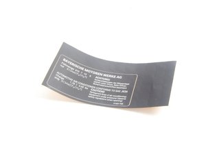 ES#179168 - 64506920708 - LABEL - Genuine BMW - BMW