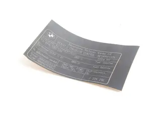 Exhaust Emissions Label