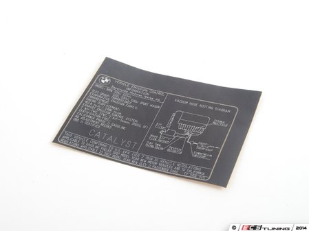 ES#185097 - 71227566113 - Exhaust Emissions Label - Genuine BMW - BMW