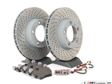 ES#2594703 - 99735193905FOEKT - Front Brake Service Kit - Featuring Sebro rotors and Textar brake pads - Assembled By ECS - Porsche