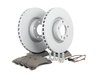 ES#2602358 - 95535140300FOKT - Front Brake Service Kit - Featuring Zimmerman Z-Coated rotors and Bosch QuietCast brake pads - Assembled By ECS - Porsche
