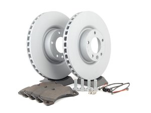 ES#2602358 - 95535140300FOKT - Front Brake Service Kit - Featuring Zimmerman Z-Coated rotors and Bosch QuietCast brake pads - Assembled By ECS - Porsche