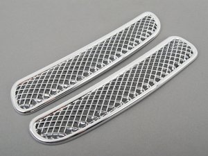 ES#2534842 - 971070 - Windshield Cowl Cover Grille Set - Chrome - Located at the windshield base - URO - MINI