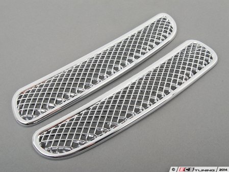 ES#2534842 - 971070 - Windshield Cowl Cover Grille Set - Chrome - Located at the windshield base - URO - MINI