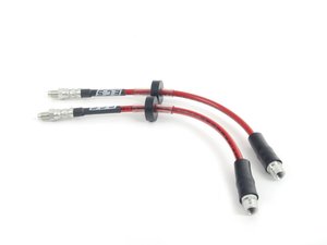 ES#2594555 - 001575ECS01A - Rear Exact-Fit Stainless Steel Brake Lines  - Rear set of DOT-compliant lines for an improved pedal feel - ECS - Audi
