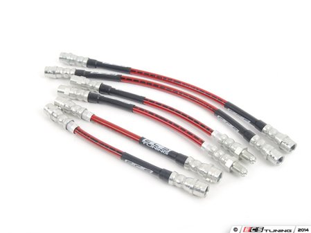 ES#5735 - 8d0698500 - Front & Rear Exact-Fit Stainless Steel Brake Lines - Kit - DOT-compliant kit to improve pedal feel in your vehicle. - ECS - Audi