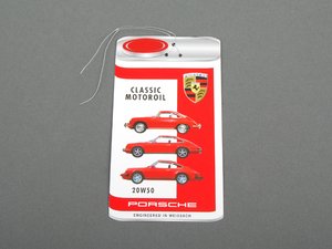 ES#2739121 - PCG04320929 - Porsche Classic Oil Change Service Label - 20W-50 - Keep track of your maintenance - Genuine Porsche - Porsche