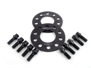 ES#2748279 - 6-ECS-015 - Wheel Spacer & Bolt Kit - 5mm With Black Conical Seat Bolts - Complete kit for two wheels, comes with everything you need to install spacers on your aftermarket wheels - ECS - Audi